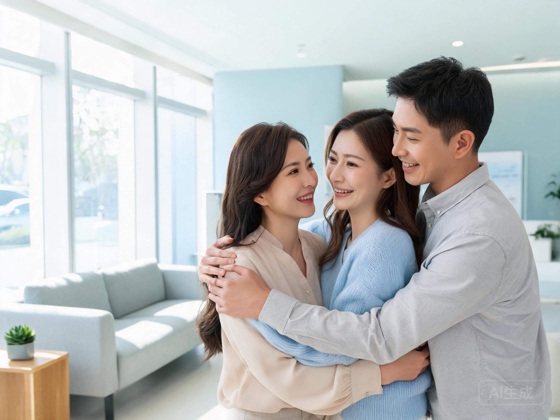 代孕母亲与意向父母温暖会面