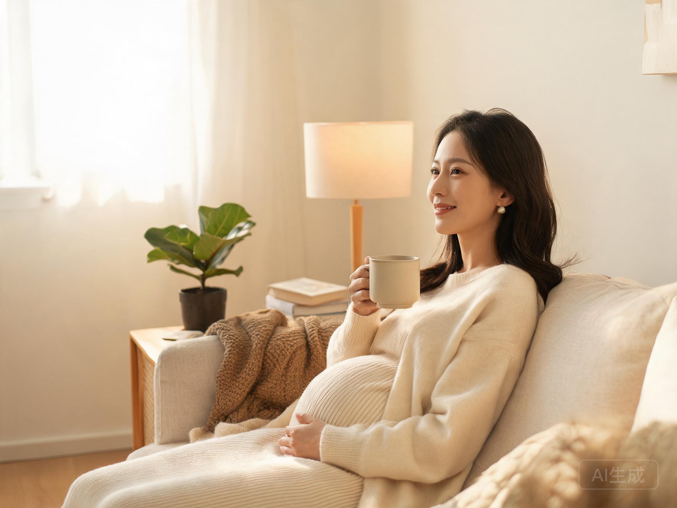 第四阶段医疗流程 孕妇在温馨家中场景